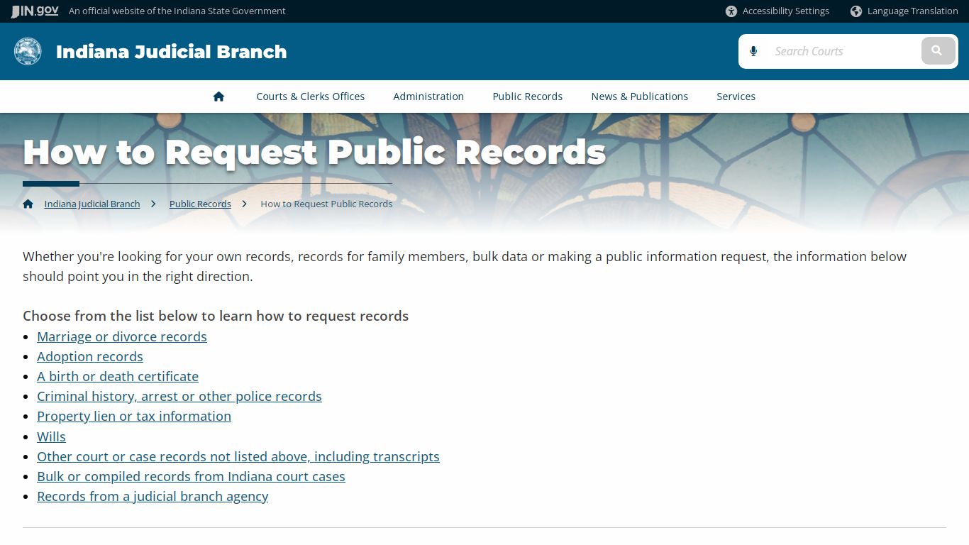 How to Request Public Records - Courts